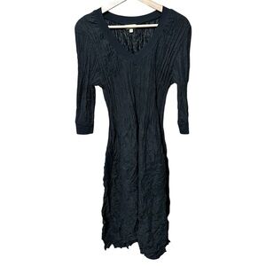 Like New - Alquema 3/4 Sleeve Smash Pocket Dress - Size 2 (L/XL) - Black Dynesty
